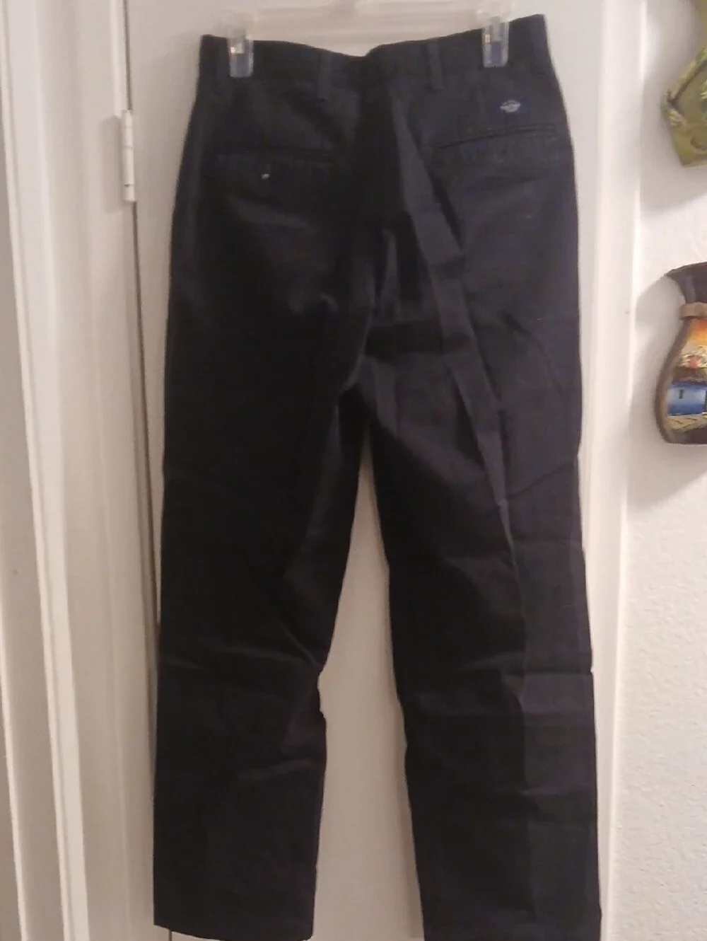 Men's Black Straight-Leg Pants - Classic Everyday Trousers 30 X 32  Black